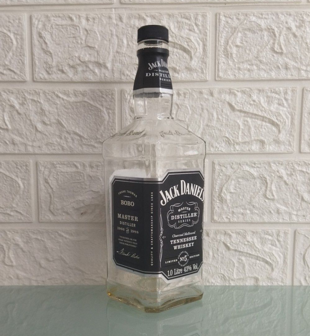 Botol bekas Jack Daniels No. 5 Limited edition 1 Liter, Antik, Pajangan