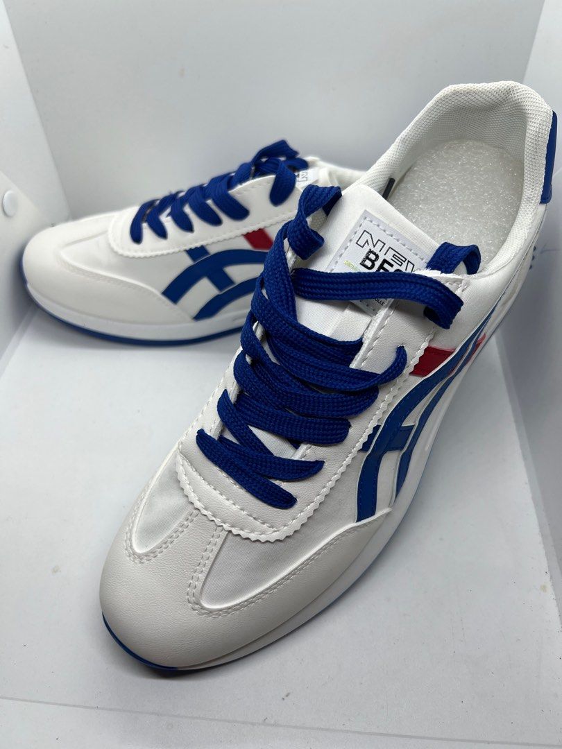 White Lace Up Double Strip Casual Shoes For Men, 57% OFF