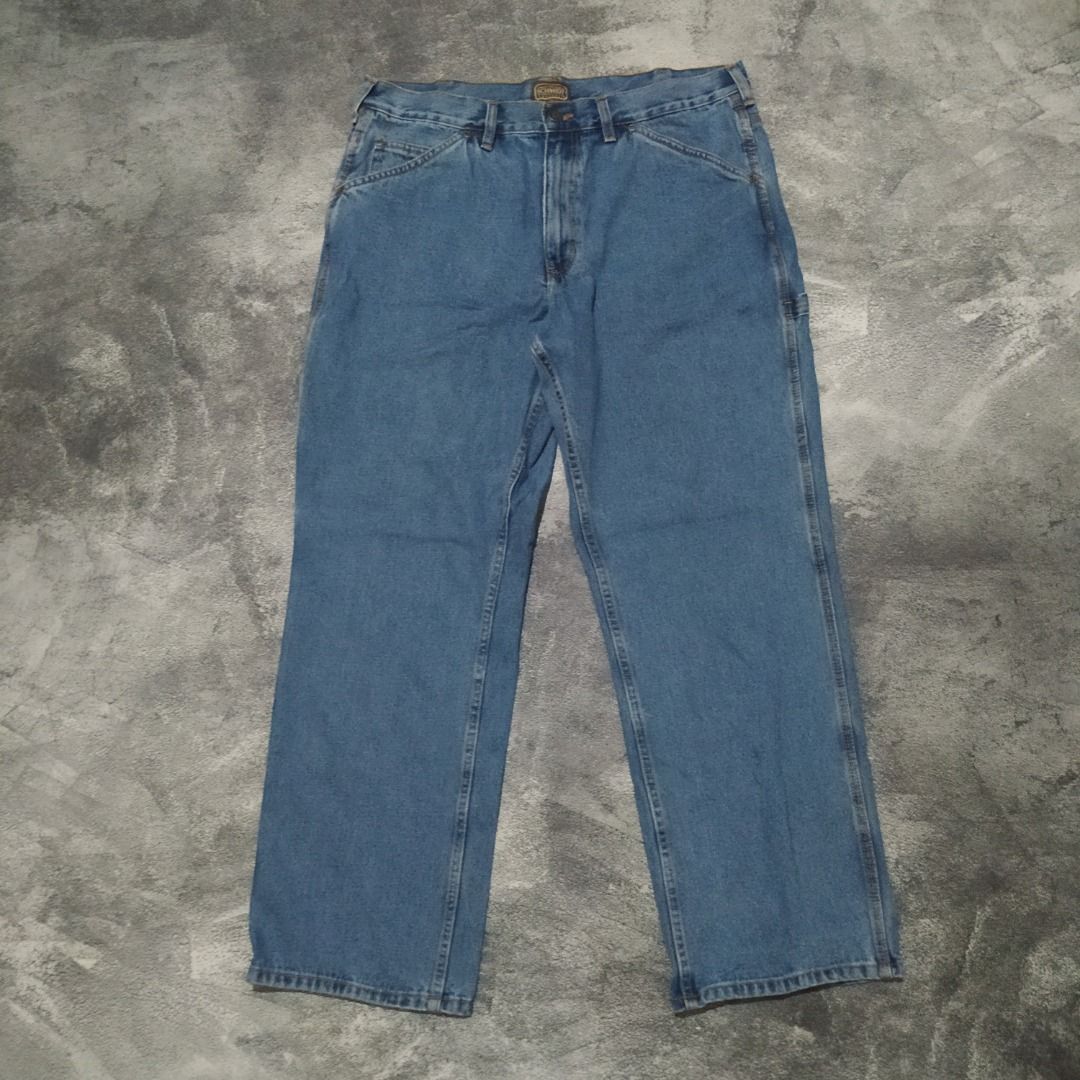 CE Schmidt Workwear Carpenter Denim Jeans Work Pants Big Size not double  knee, Fesyen Pria, Pakaian , Bawahan di Carousell