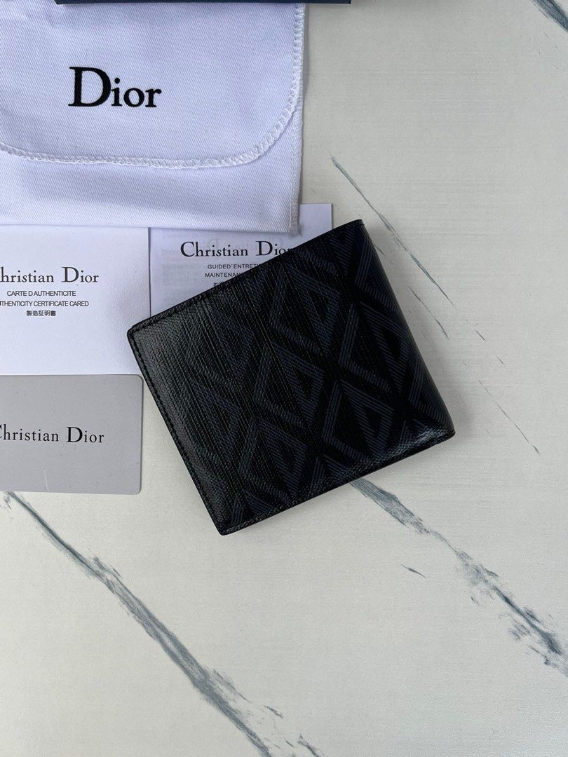 Trifold Wallet Black CD Diamond Canvas