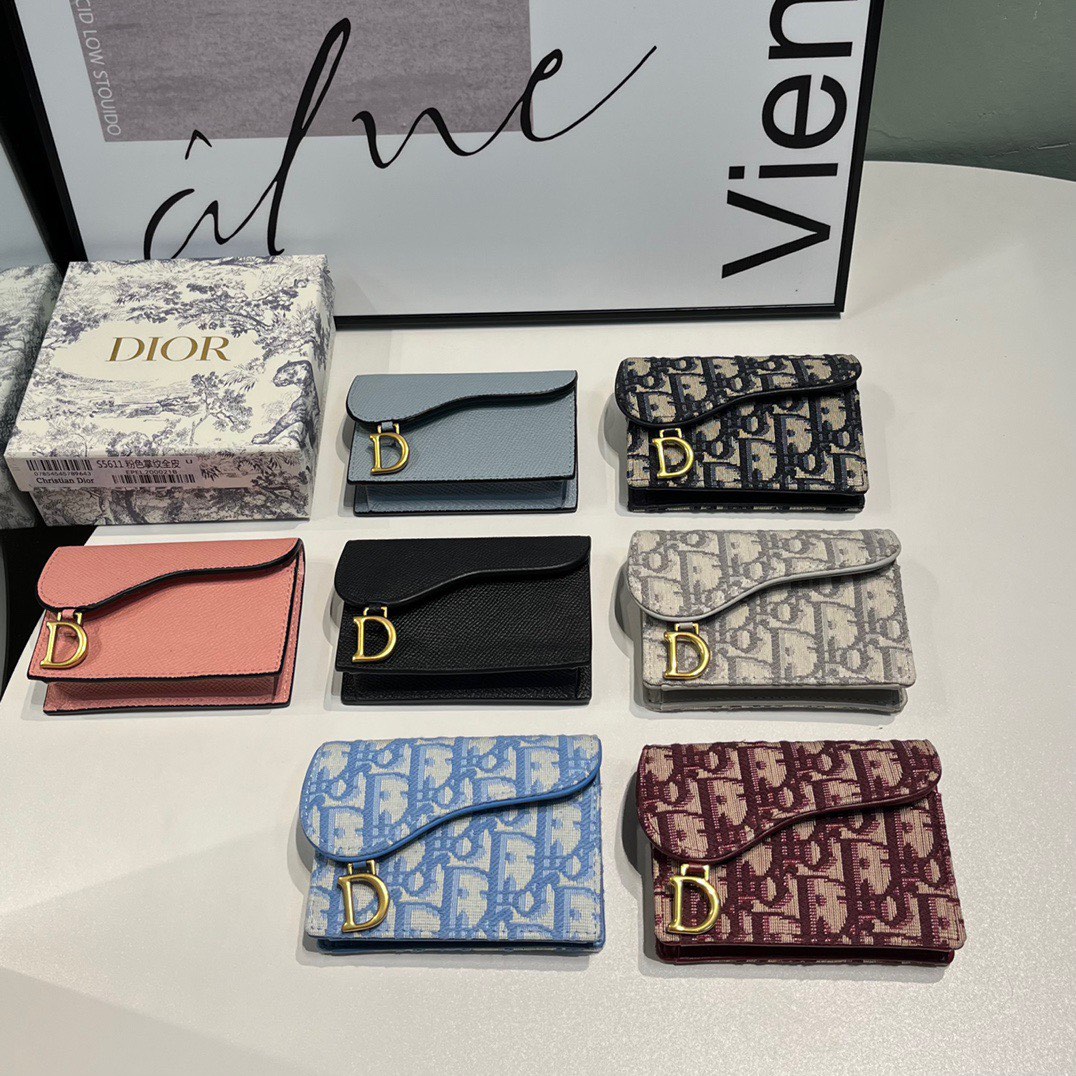 CHRISTIAN DIOR SADDLE FLAP CARD HOLDER 7 Color Women s Fashion