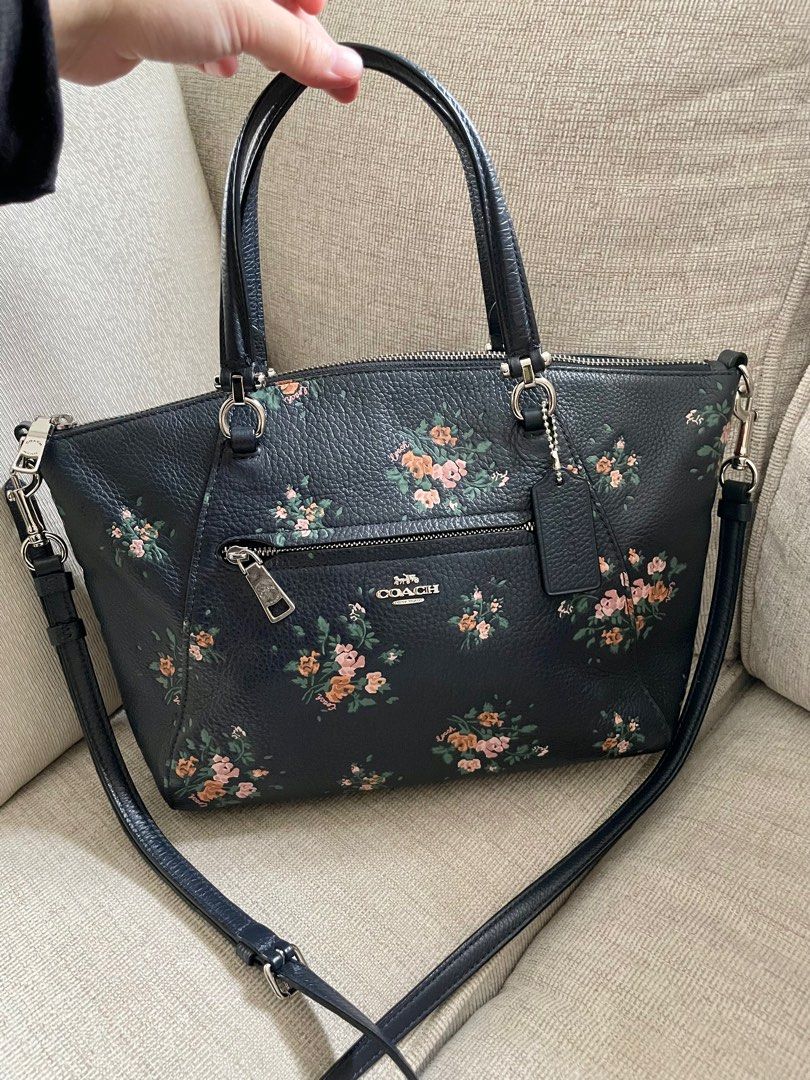 Coach prairie satchel with rose outlet bouquet print