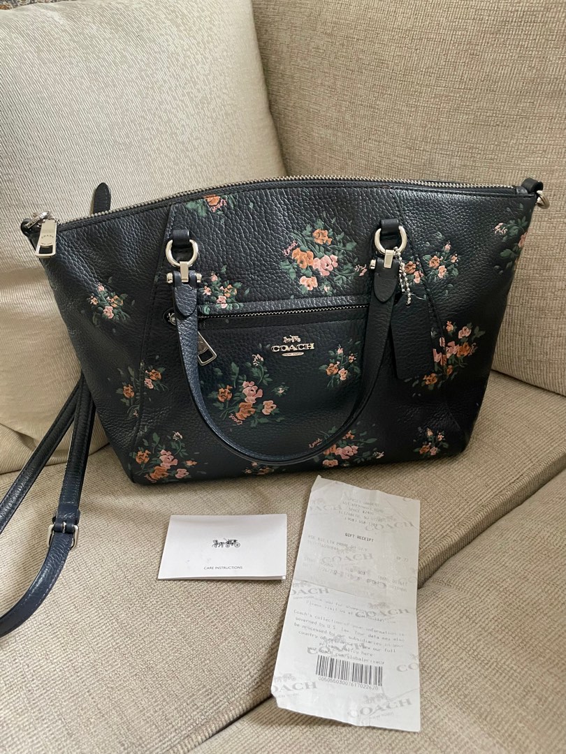 Coach prairie satchel shop with rose bouquet print
