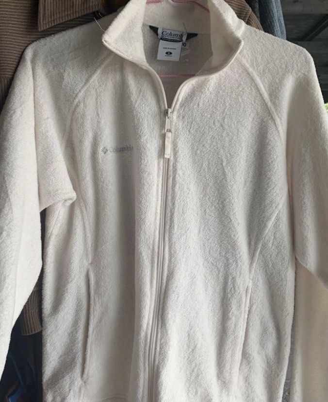 Columbia White Fleece Jacket