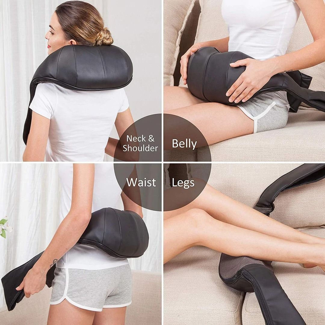 Comfier Shiatsu Shoulder & Neck Massager with Heat, 4D Deep