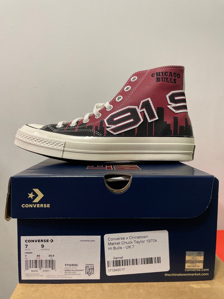 Converse Chuck Taylor Chinatown Market Chicago Bulls Men s Fashion Footwear Sneakers on Carousell