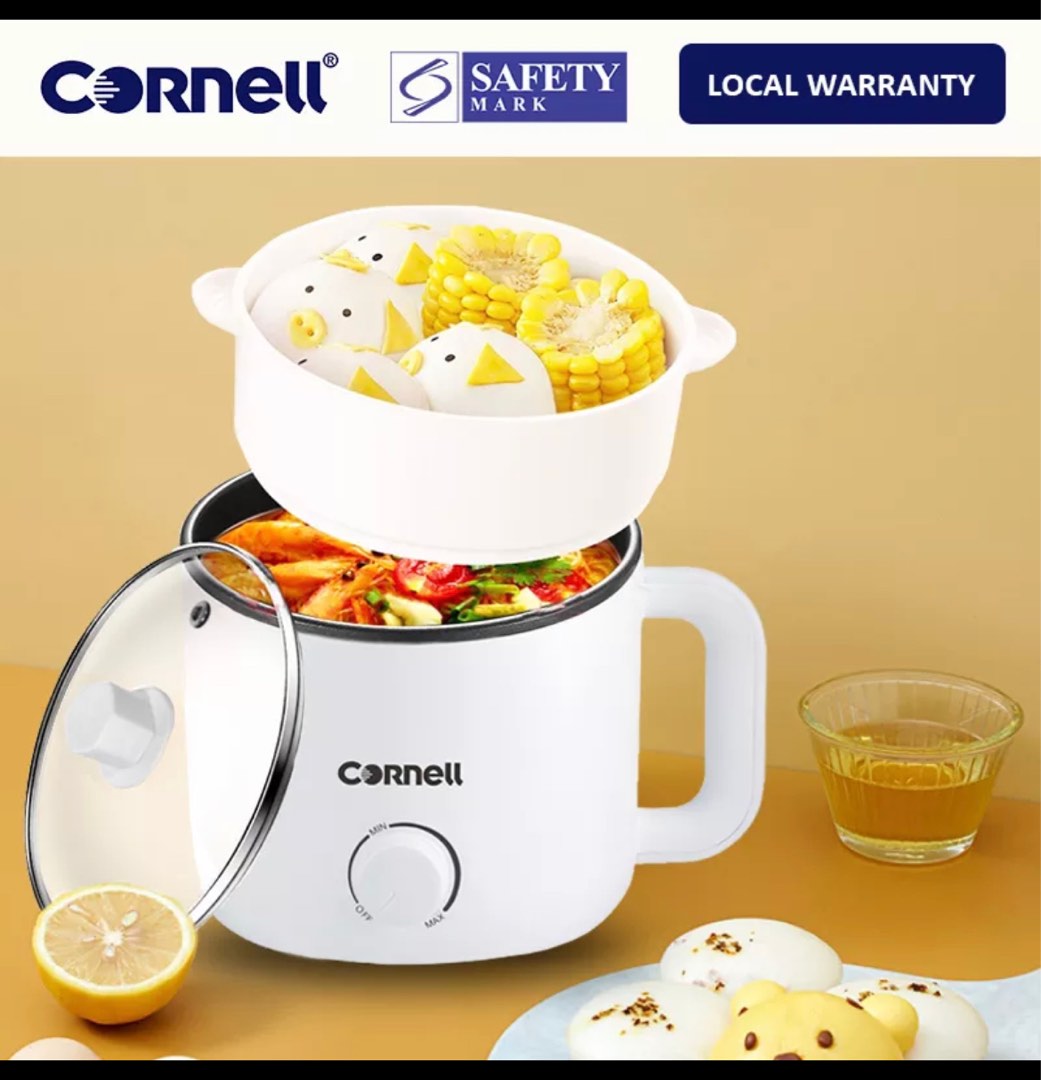Cornell 1.5L Mini Multi Cooker with Steam Tray, TV & Home Appliances