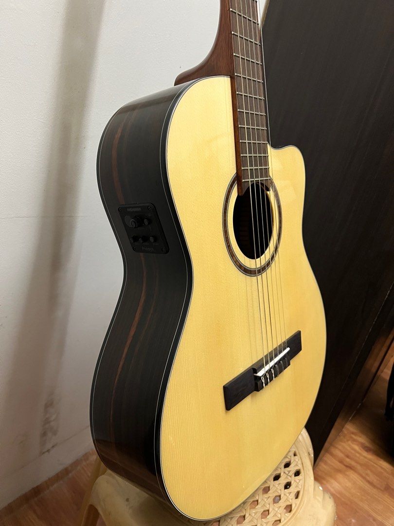 Cort AC160CF-NAT Classical Guitar w/Bag, Natural Gloss, Hobbies & Toys ...