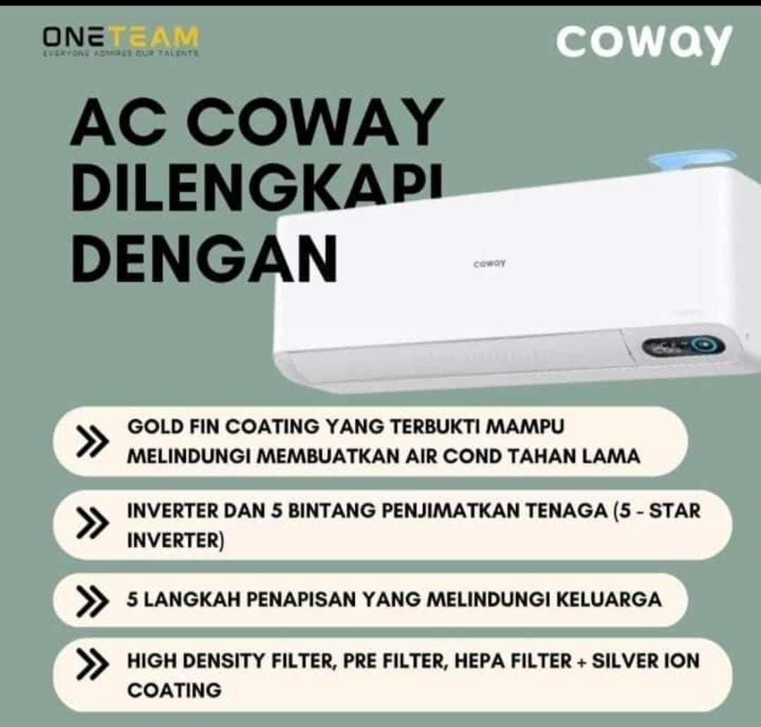 Coway Aircond 1HP & 1.5HP RM100/RM110 Bulanan, TV & Home Appliances