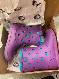 ［二手］CROCS™ CROCBAND™ AIRY BOOT 撞色透氣靴/雨鞋  #618年中慶