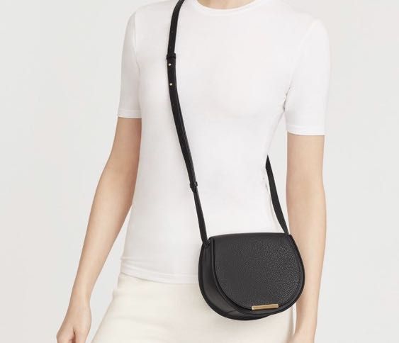Cuyana Mini Saddle Bag in Black
