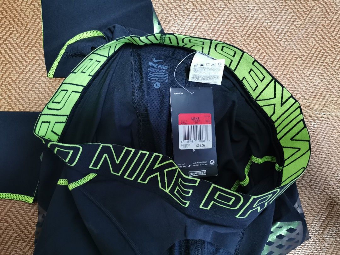 【2ND ITEM 30%OFF】Nike PRO Hyper Power Vapor Compression Pants Base Layer  Men Tights leggings 585144-010