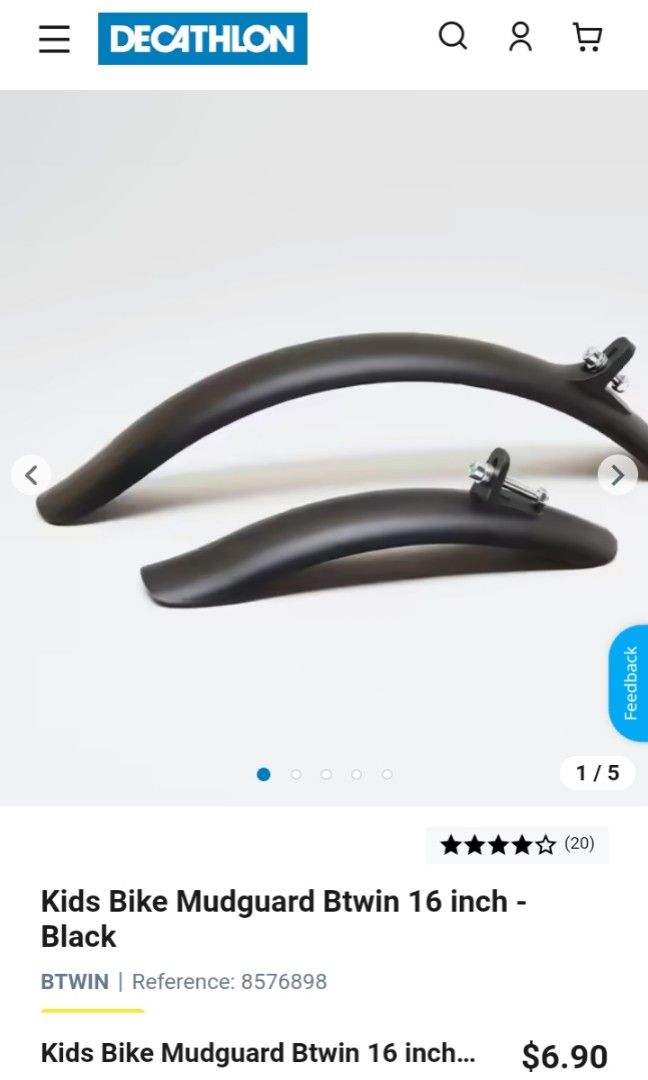 Btwin my sale bike mudguard