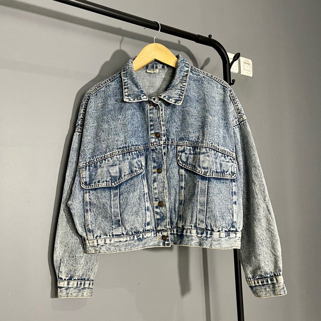 Jaket jeans oversize clearance