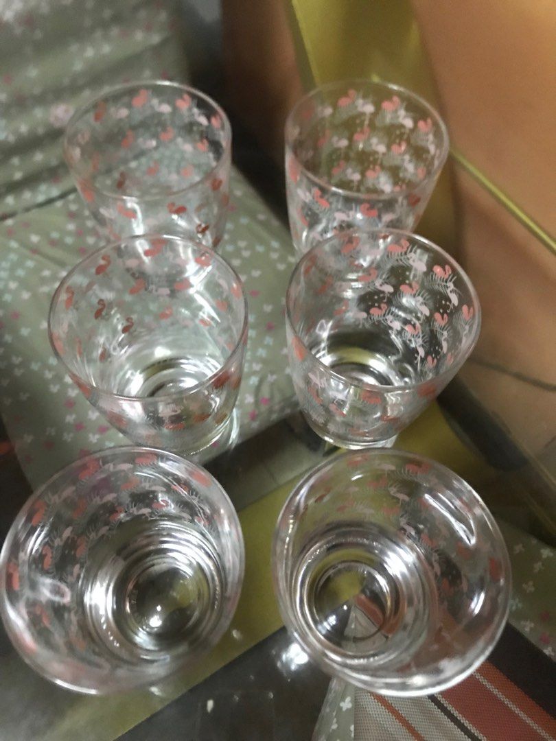 6 pcs Drinking glasses with design (Category: Dinnerware & Cutlery) located in Antipolo. Submitted by ynut143 (Listing ID 1211376996, Image 2). Description: 6 pieces No damage All good.