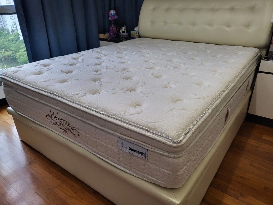 Dunlopillo Storage Bed and Mattress (Queen), Furniture & Home Living