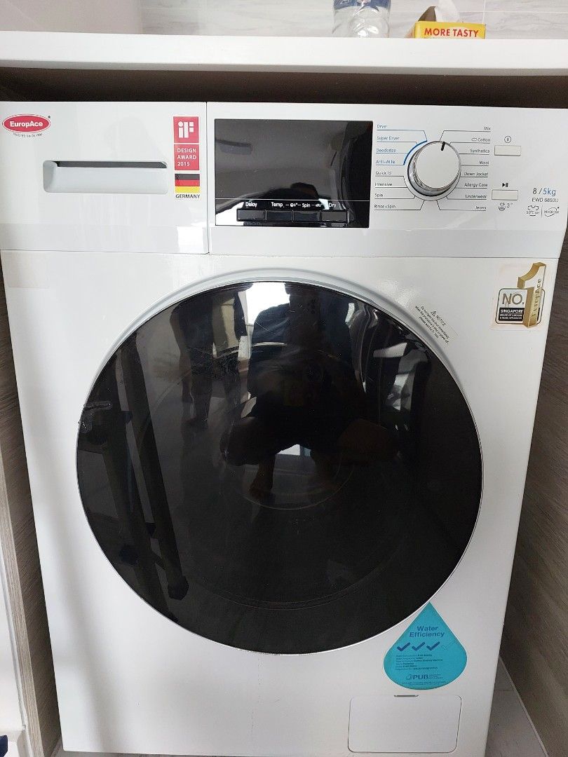Europace Washer Dryer 8/5kg EWD6850U, TV & Home Appliances, Washing