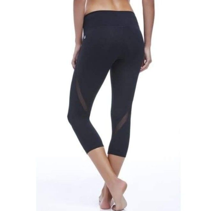 FABLETICS WOMEN'S MESH SHEAR CAPRI *black LEGGING SPORT WANITA