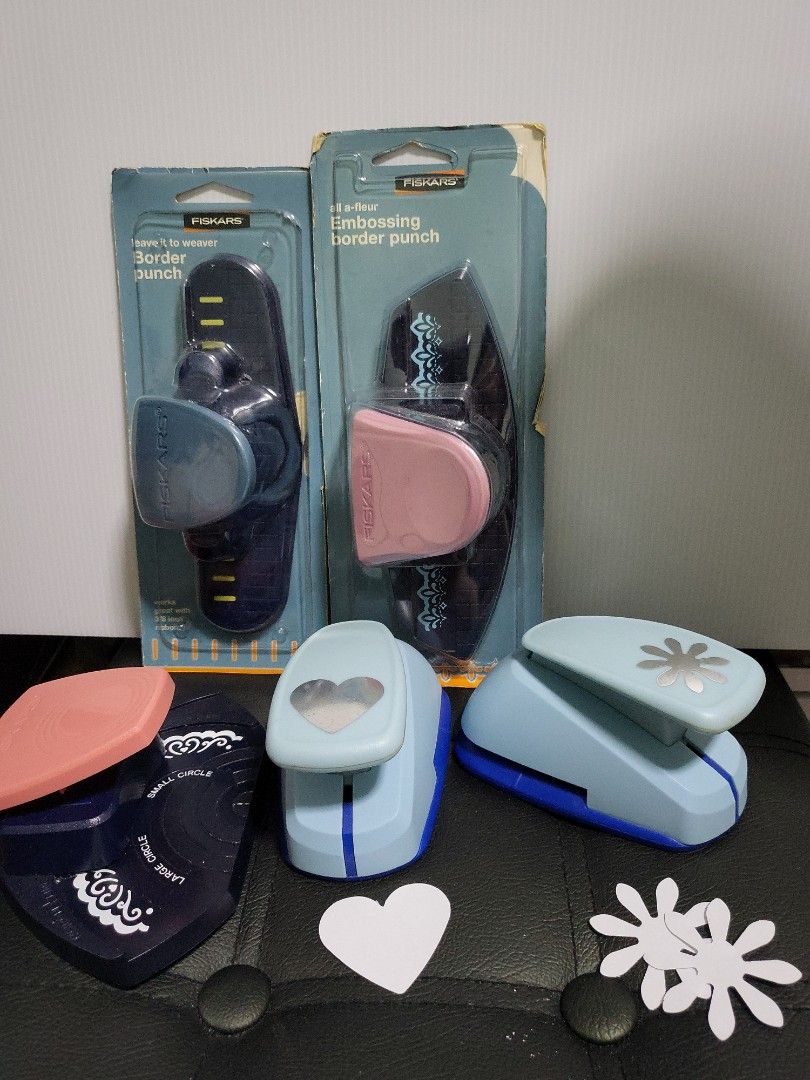 FISKARS USA Border and Shape Punchers, Hobbies & Toys, Stationery