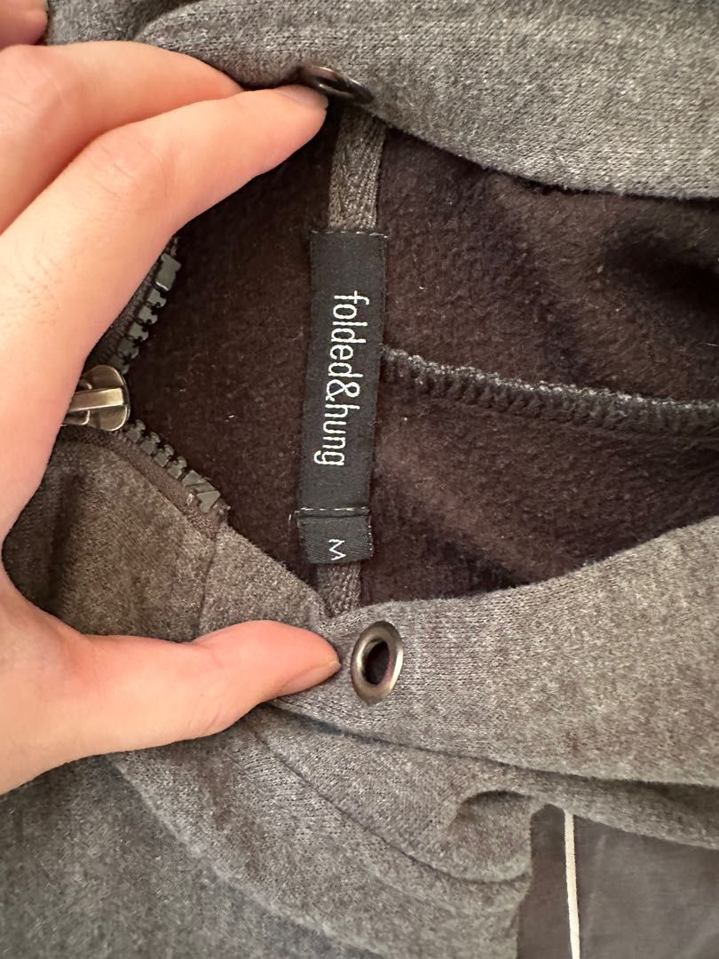 Folded and online hung hoodie jacket