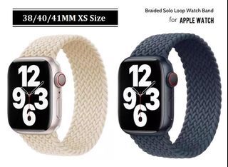 For Apple Watch 38/40/41mm XS Size Braided Nylon Solo Loop Straps