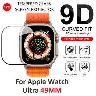 For Apple Watch Ultra 49mm Premium Full Coverage Tempered Glass Screen Protector
