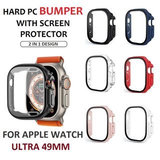 For Apple Watch Ultra 49mm Premium PC Hard Bumper Cover With Screen Protection