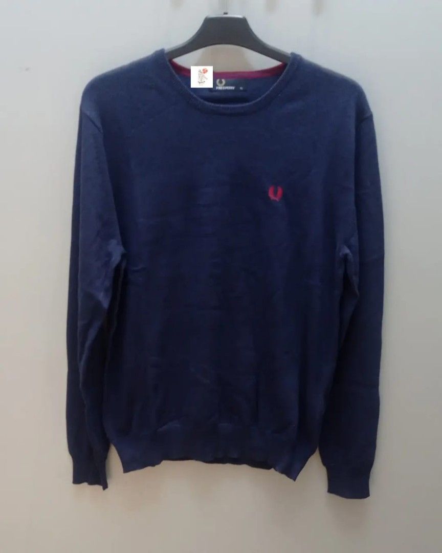 FRED PERRY NAVY SWEATSHIRT RAJUT - Main Image