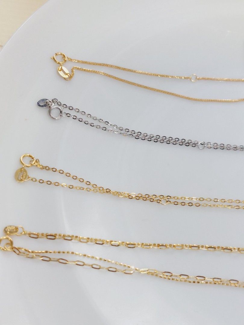 Pure white clearance gold chain