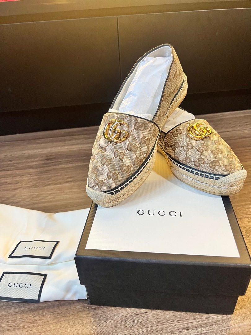 Gucci espadrilles beige hot sale