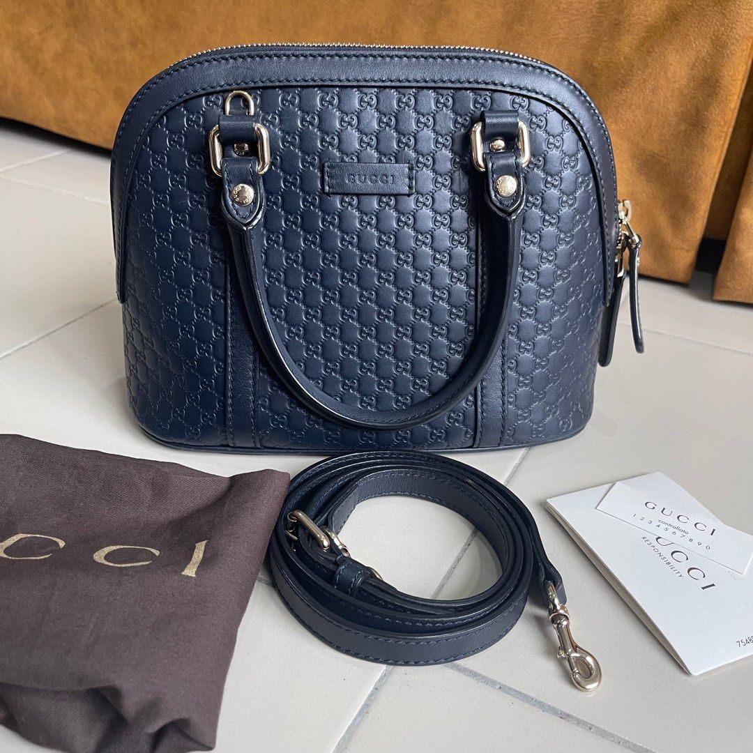 Gucci microguccissima mini clearance dome bag black