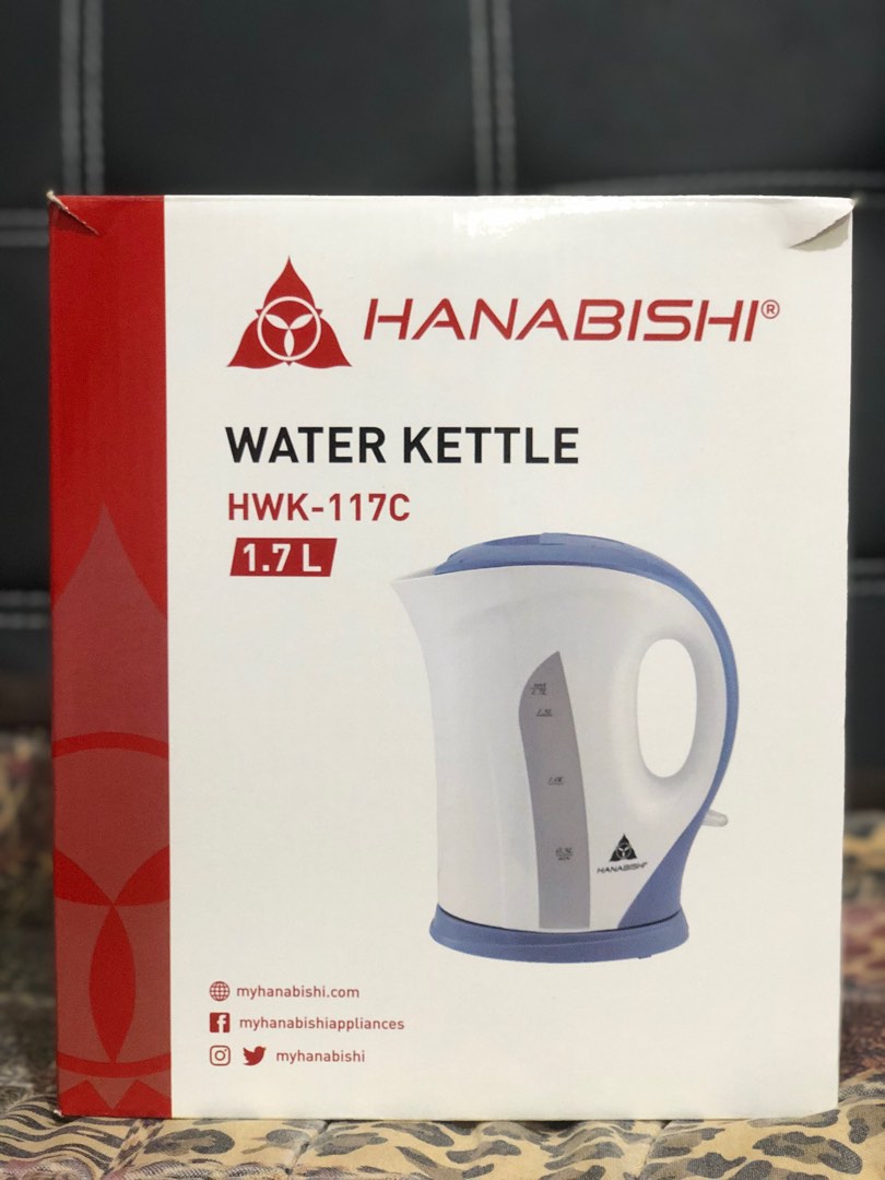 Hanabishi Water Kettle 1.7L TV Home Appliances Kitchen