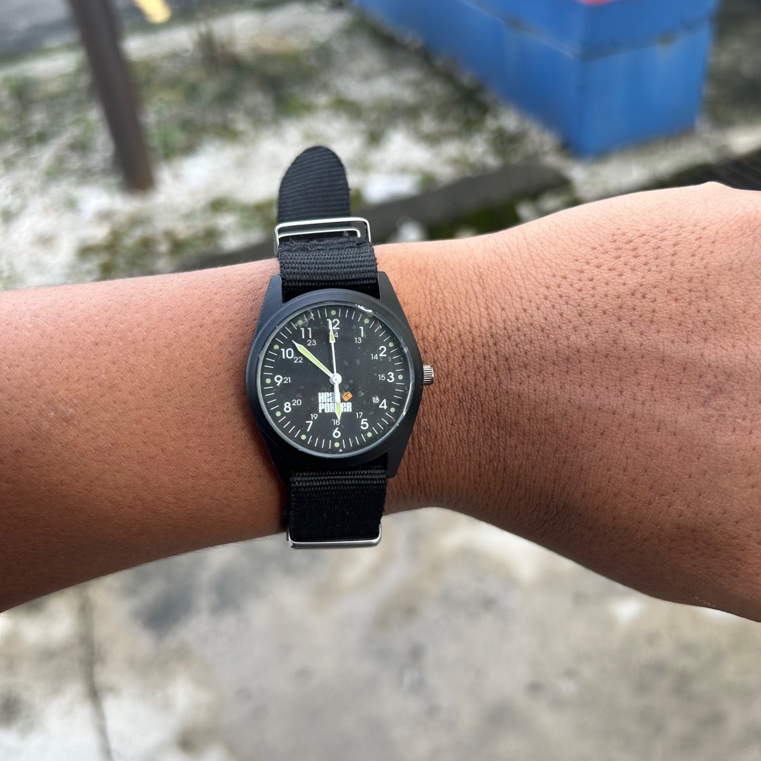 Head porter all black sales military watch