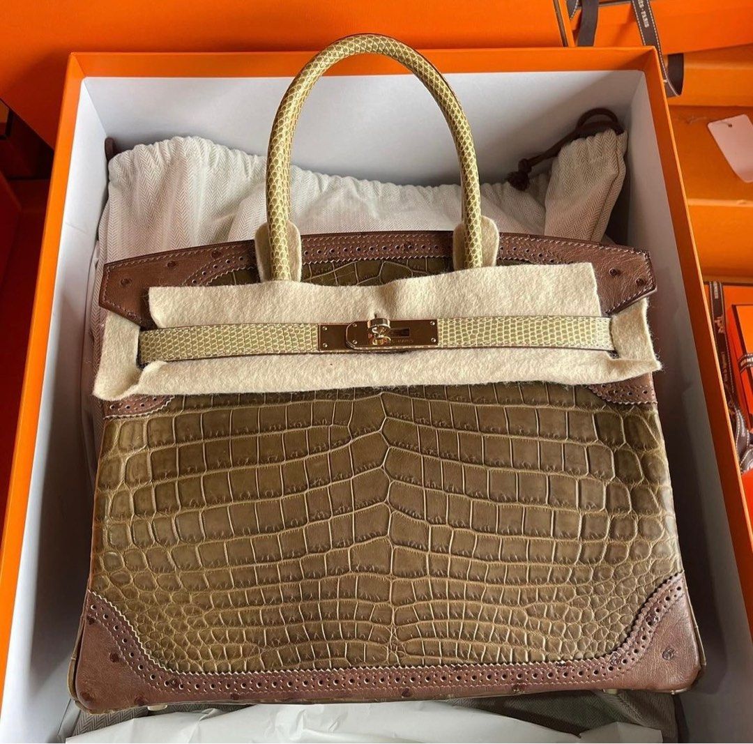 Hermès Birkin 30 Gris Elephant Matte Alligator Bag