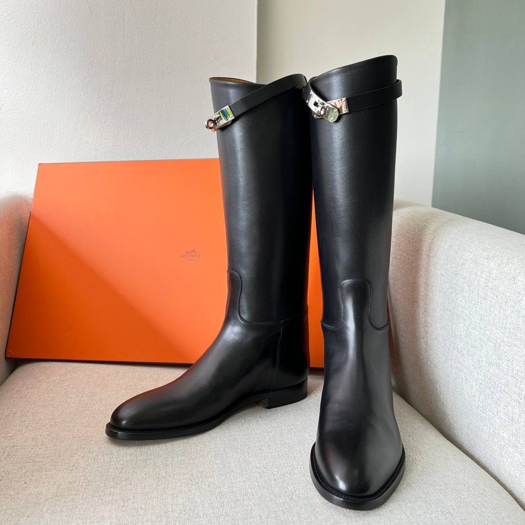 Hermes jumping shorter boots, Women's Fashion, Women's Shoes on Carousell