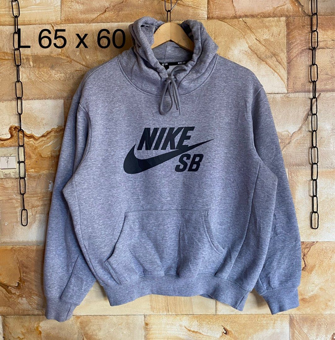 Hoodie nike SB abu second original, Fesyen Pria, Pakaian , Atasan di  Carousell