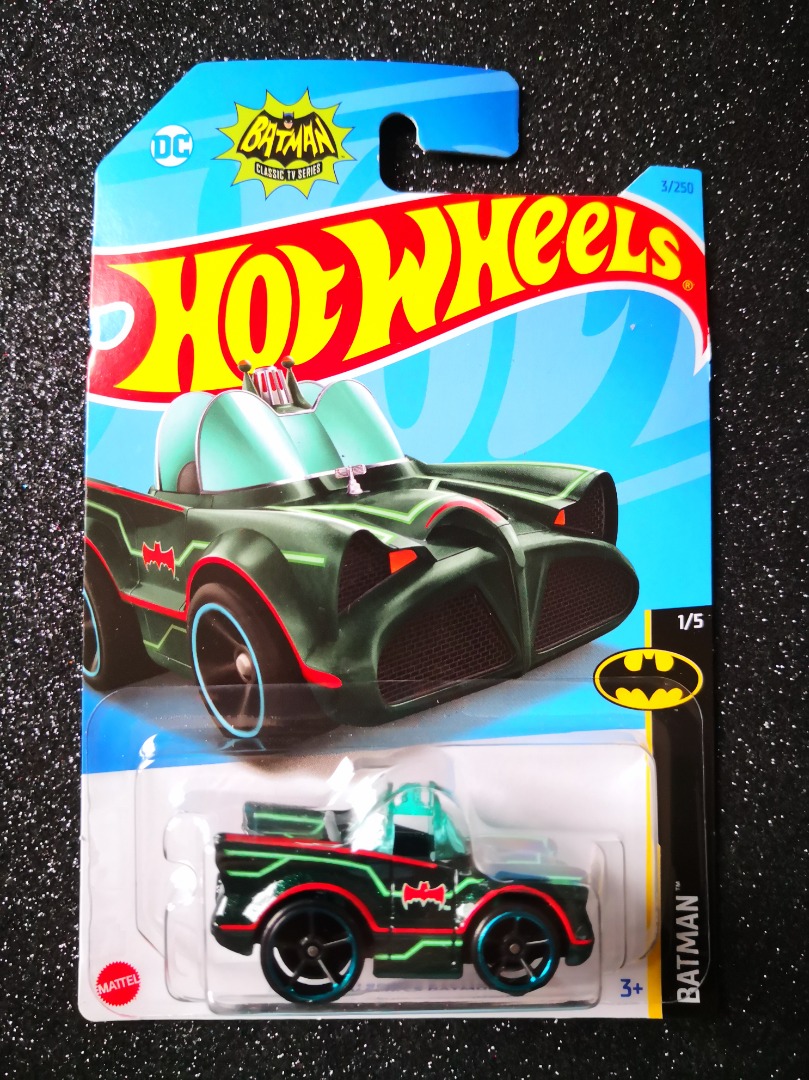 Hot Wheels Classic Tv Series Batmobile Tooned Batman Neon Green Hobbies And Toys Toys And Games On
