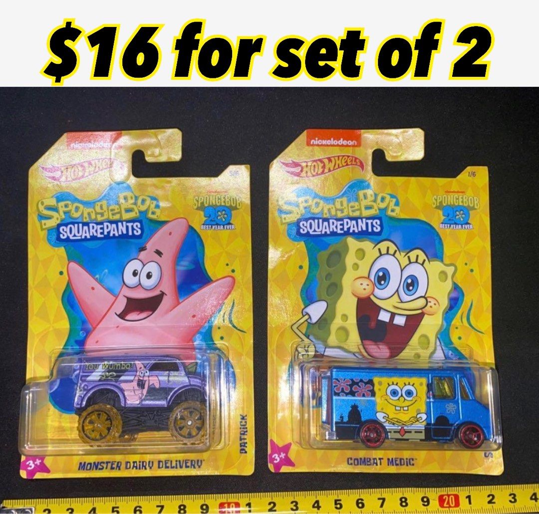 Hot wheels spongebob squarepants Patrick Monster dairy delivery & spongebob  squarepants combat medic. Mr krabs Squidward plankton Patrick . READ FULL 