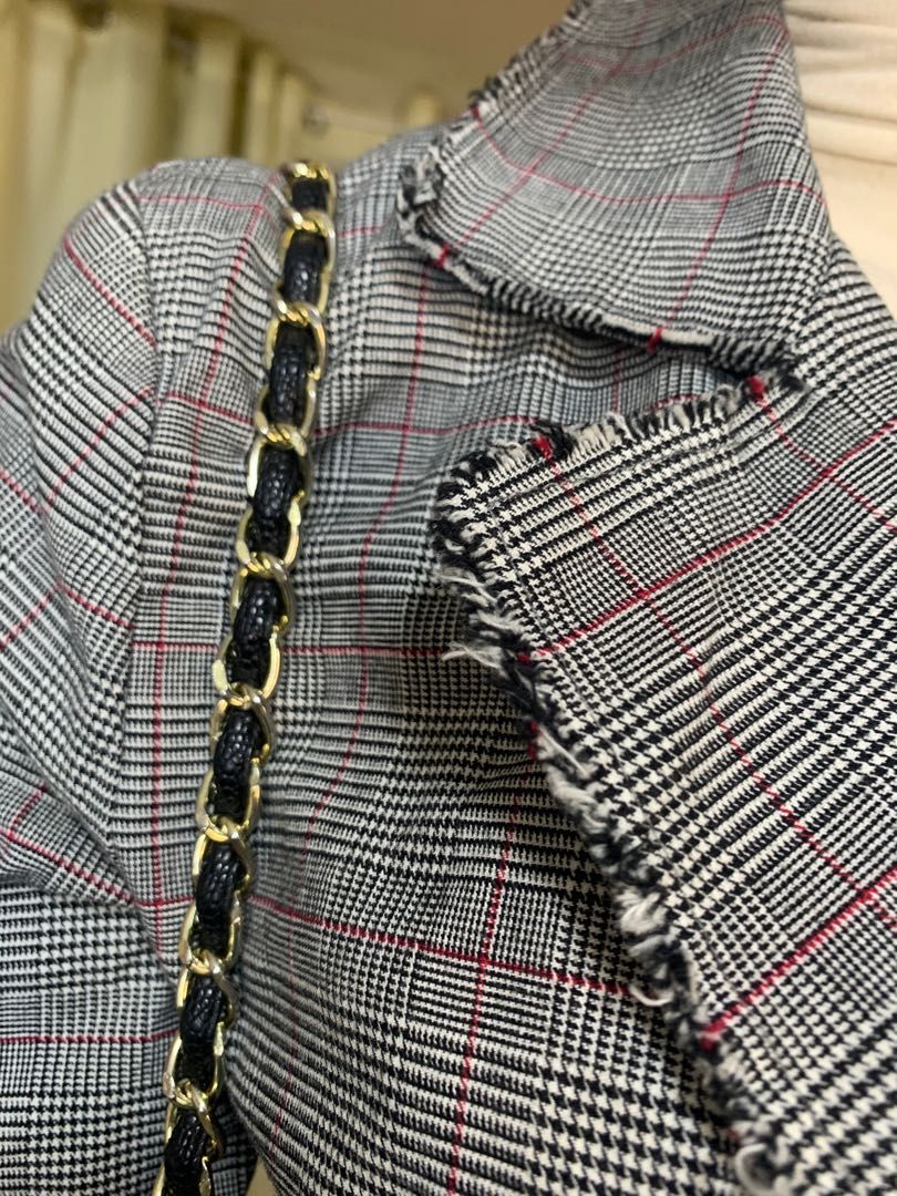 HQ houndstooth coat, Women's Fashion, Coats, Jackets and Outerwear on Carousell