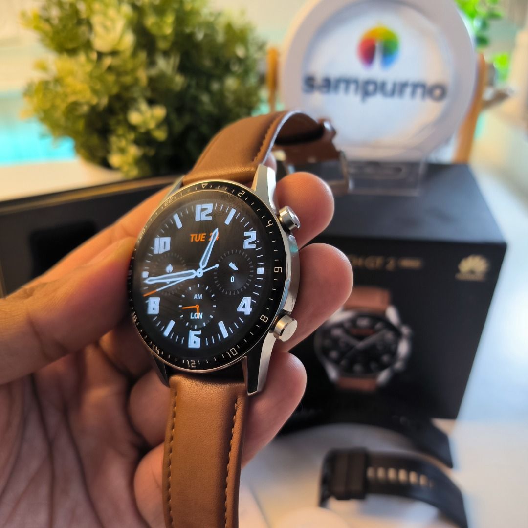 Huawei Watch GT 2 Classic Resmi Indonesia, Fesyen Pria, Jam Tangan di ...