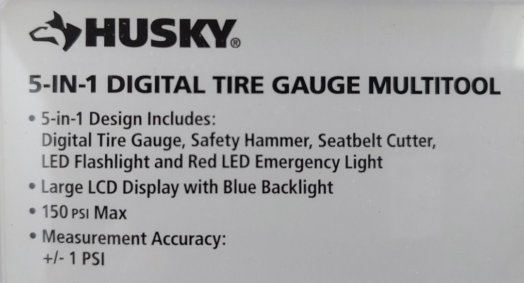 Husky Digital Tire Gauge Multitool NewUSA, Furniture & Home Living