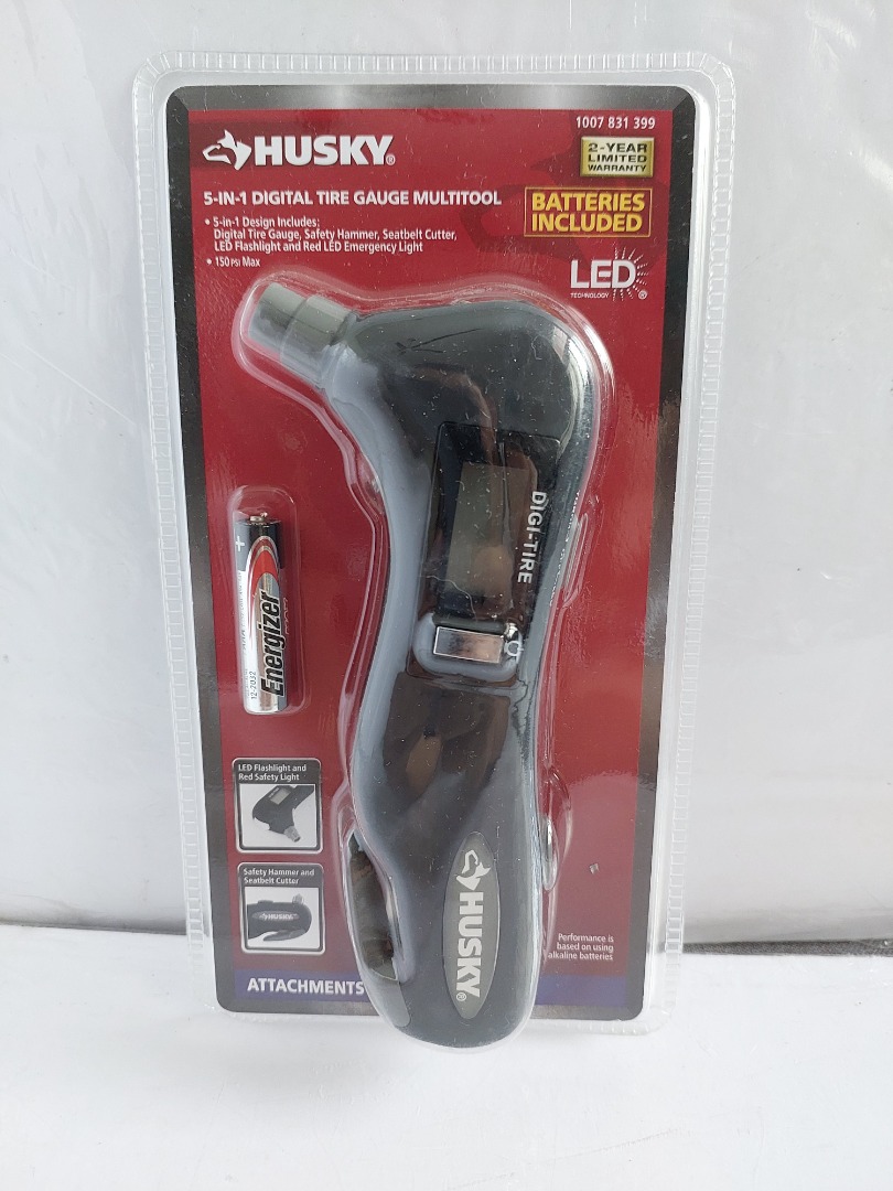 Husky Digital Tire Gauge Multitool NewUSA, Furniture & Home Living