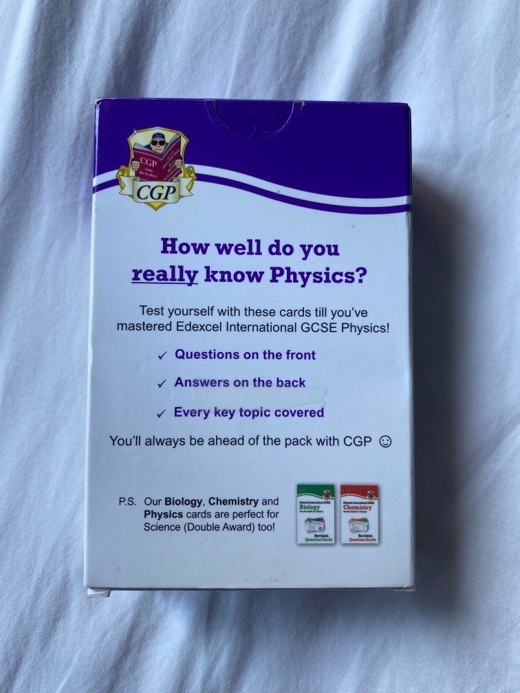 IGCSE Edexcel Physics Flashcards, 興趣及遊戲, 書本 & 文具, 教科書 Carousell