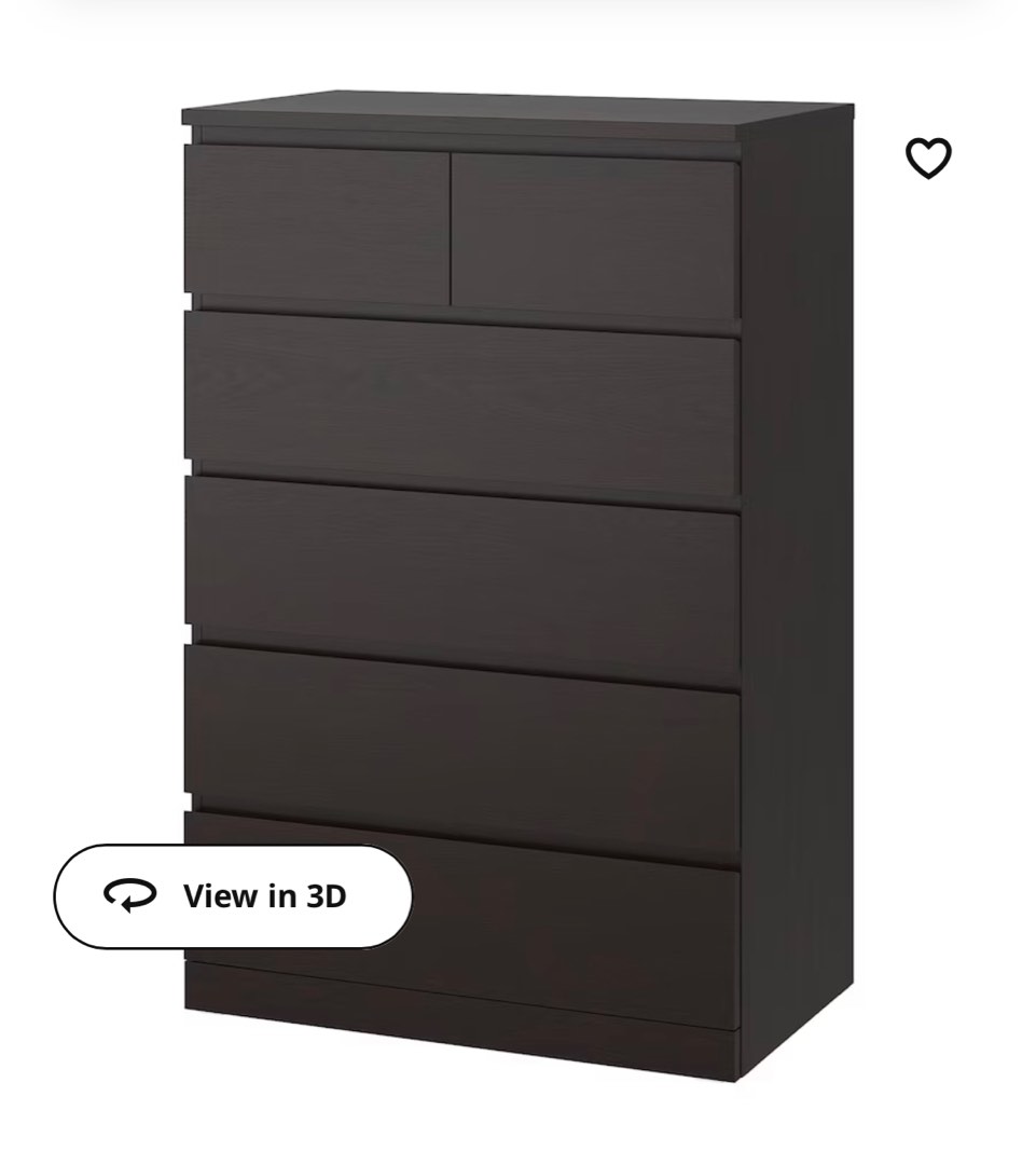 Ikea Chest Of Drawers MALM, Furniture & Home Living, Furniture, Shelves