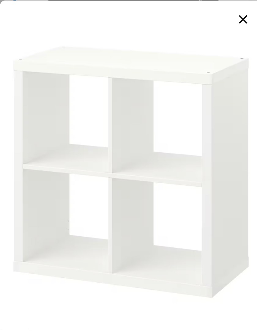 IKEA shelving unit KALLAX - high gloss white, Furniture & Home Living ...