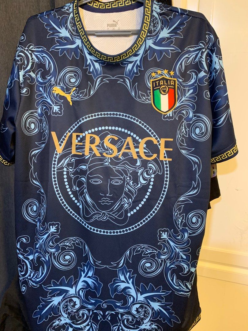 Italy national Team Jersey With Versace, Men's Fashion, Activewear on ...