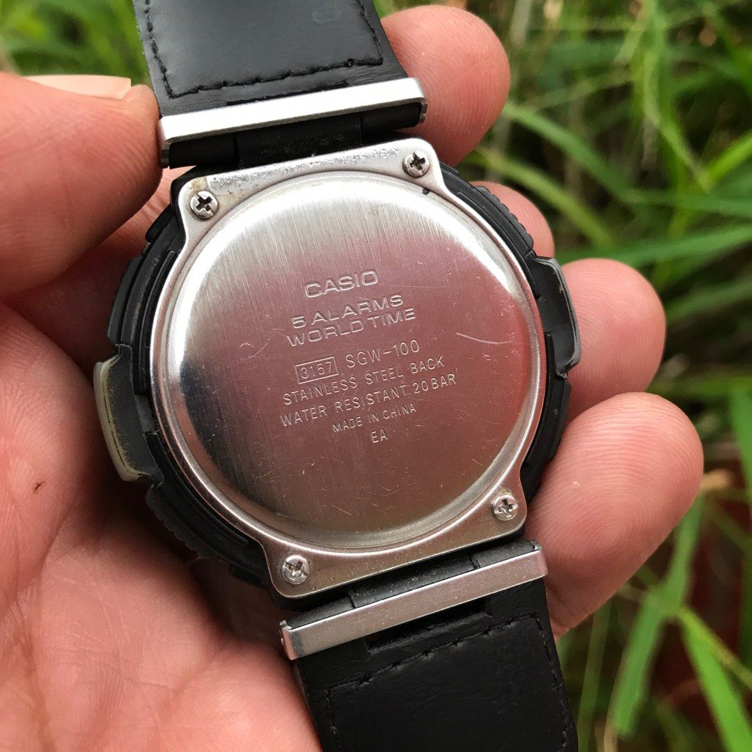 Tali jam casio sgw 100 cheap