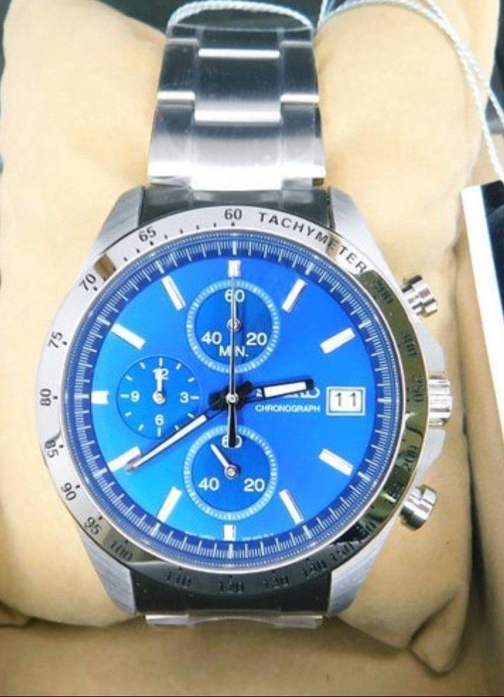 *JDM*Seiko Spirit SBTR023 Chronograph Blue Dial Japanmade Men's Stainless Steel Watch Birthday