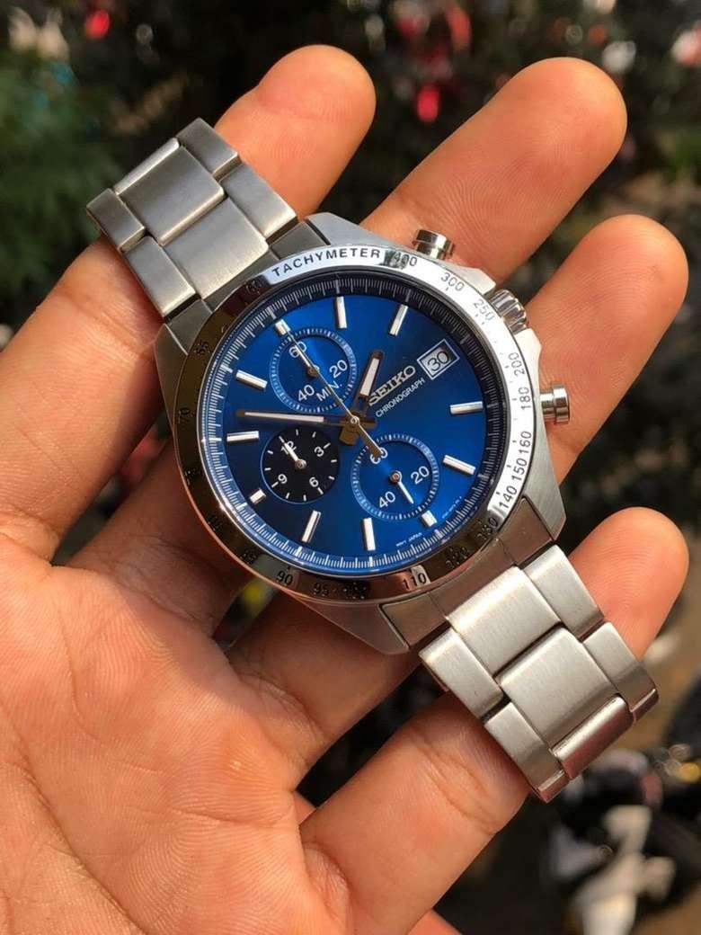 JDM Seiko Spirit SBTR023 Chronograph Blue Dial Japan made Men s Stainless Steel Watch Birthday gift seiko jdm BRAND NEW IN BOX WITH 1 YEAR WARRANTY
