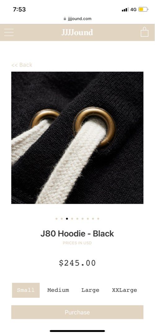 JJJJound J80 Hoodie  Black